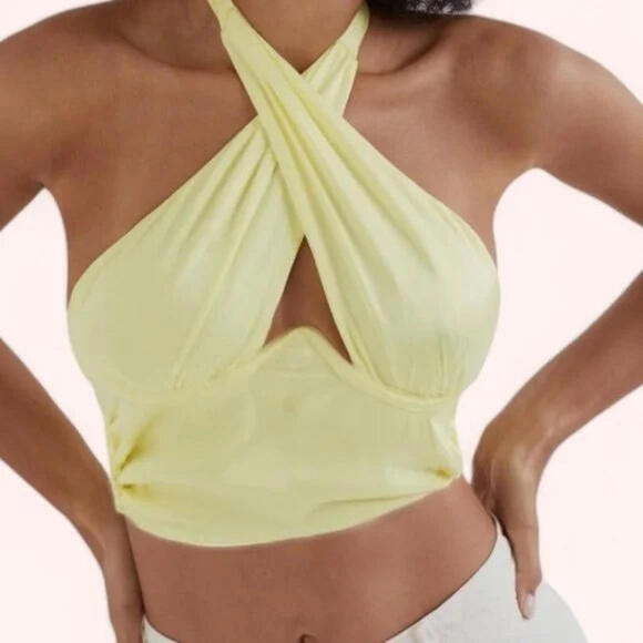 For Love and Lemons Tops - For Love and Lemons Rana Top in Yellow Size M